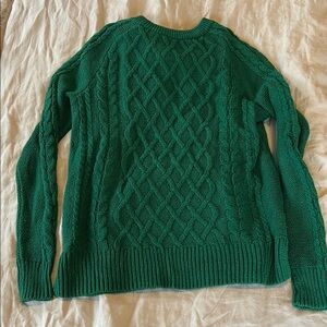 Green Cable Knit Sweater